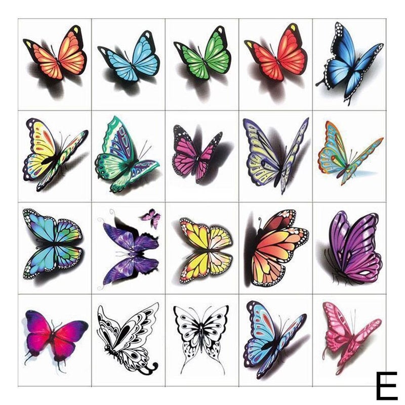 Waterproof temporary tattoo stickers, sexy realistic flower, butterfly, ankle, collarbone, rose temporary tattoo stickers for men and women.